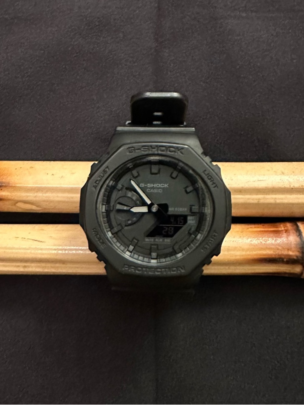 Casio G-Shock GA-2100 Matte Black on Black Analog-Digital Watch